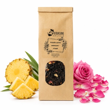 Herbata czarna ananasowo- różana 100g